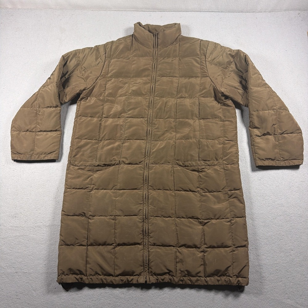 Weekend Max Mara Coat Womens Large Brown Quilted Puffer Mid Length Warm Zip